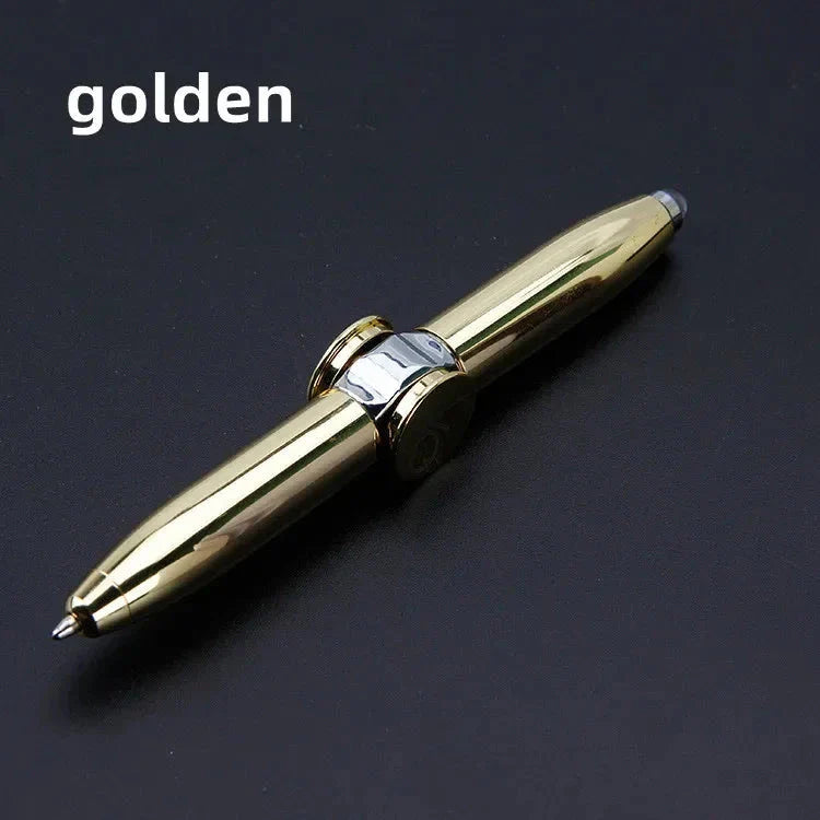 LED Gyro Spinner Pen – Multifunctional Metal Fidget Ballpoint Pen with Light | Stress Relief Spinning Pen for Writing, Focus & Gifts