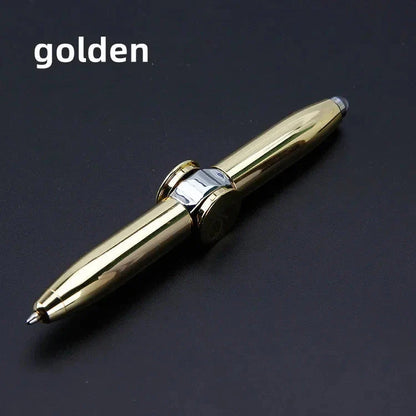 LED Gyro Spinner Pen – Multifunctional Metal Fidget Ballpoint Pen with Light | Stress Relief Spinning Pen for Writing, Focus & Gifts