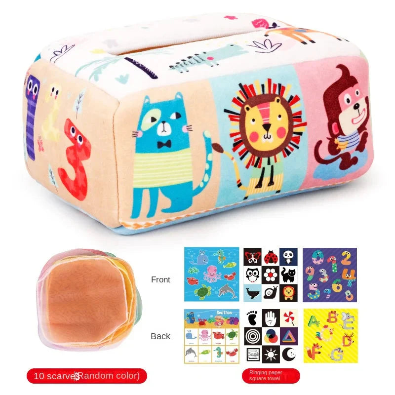 Montessori Magic Tissue Box Sensory Busy Board Toy