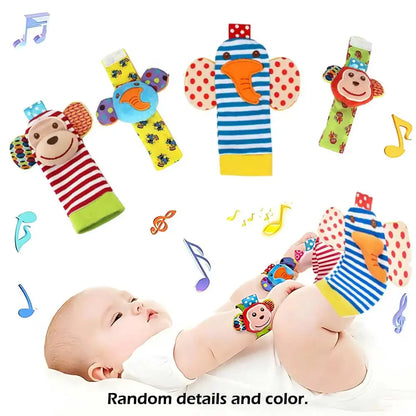 Baby Wrist Rattle Socks Sensory Educational Toys Set