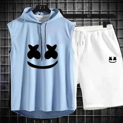 Summer Men's Casual Hooded Tracksuit Set