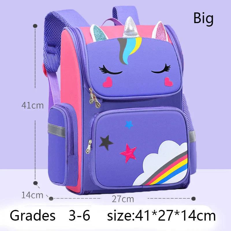 Kid Unicorn Backpack for Girls – Rainbow Eyes Waterproof School Bag
