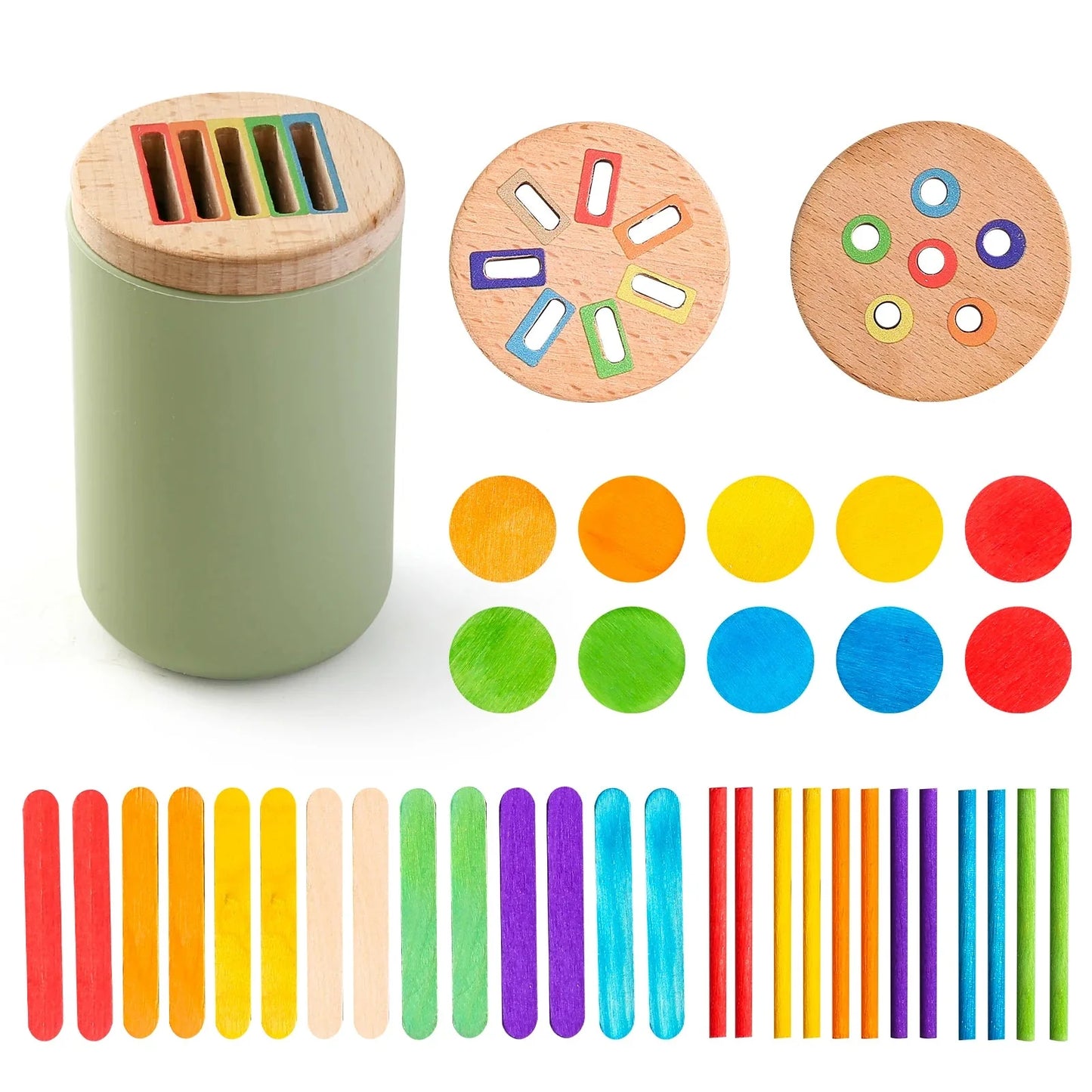 Montessori Silicone Color Matching Bucket Toy