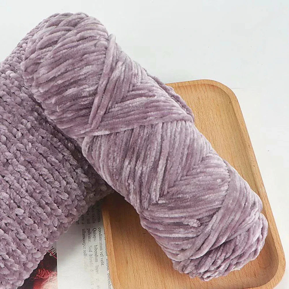 95g Chenille Soft Velvet Yarn Blended Knitting Wool Crochet Handmade Scarf Coat Baby Blanket And Hat