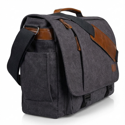 Men's Canvas Messenger Bag – Large Format Commuter Carry