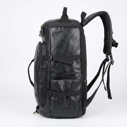 Men's Vegan Leather Duffel Bag – Convertible 40L Travel