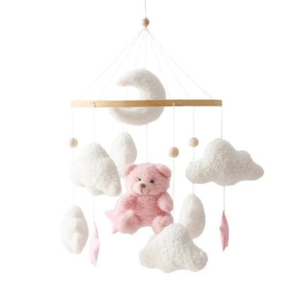 Wooden Baby Rattle Crib Mobile Holder for Newborns