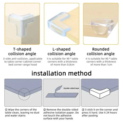 Clear Table Corner Protectors for Baby Furniture Safety Edge Guards