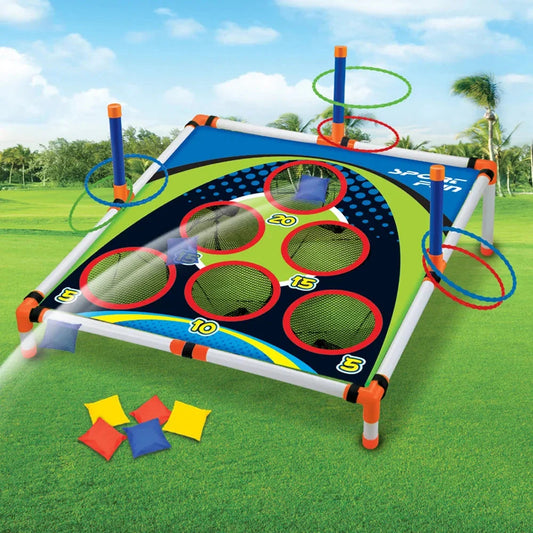 Portable Cornhole Toss Game Set - Easy Assembly Outdoor Yard Game for Kids & Adults