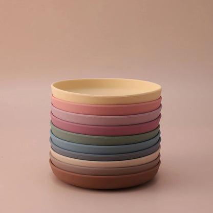 Color Kids Food Grade Silicone Baby Plate Anti-Slip Sucker Bowl