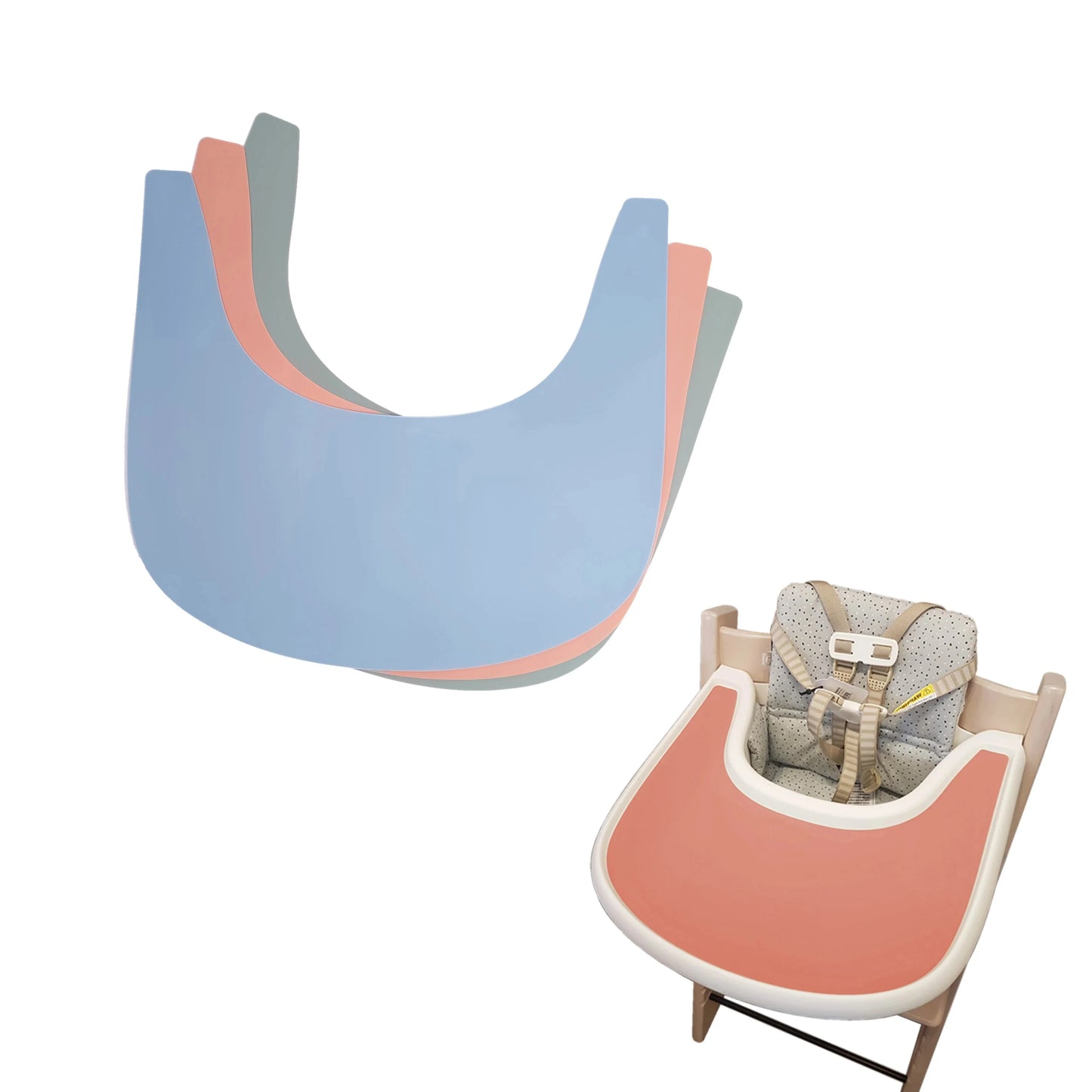 Silicone Baby Feeding Placemat for Highchair Tray