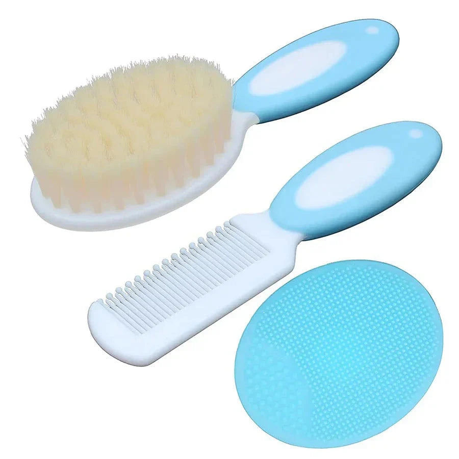Baby Hair Brush Set – Soft Silicone Bristle Comb for Newborns