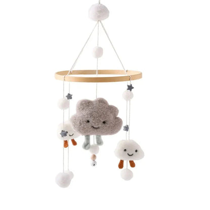 Wooden Baby Crib Mobile with Music Box Bell
