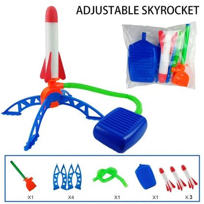 Kids Outdoor Rocket Launcher – Air-Powered Foot Pump Soaring Toy