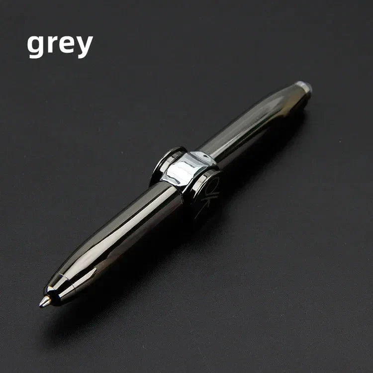 LED Gyro Spinner Pen – Multifunctional Metal Fidget Ballpoint Pen with Light | Stress Relief Spinning Pen for Writing, Focus & Gifts
