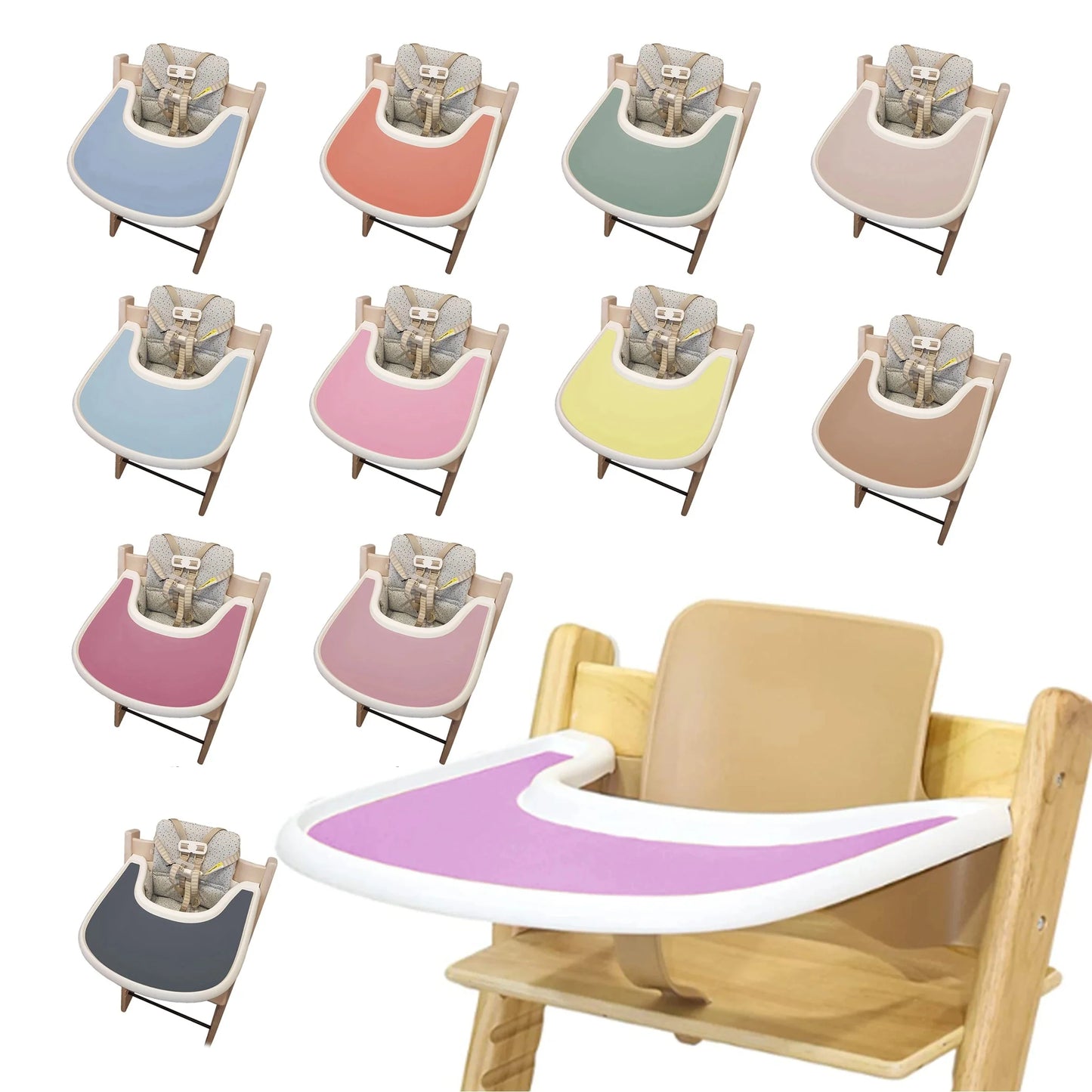 Silicone Baby Feeding Placemat for Highchair Tray