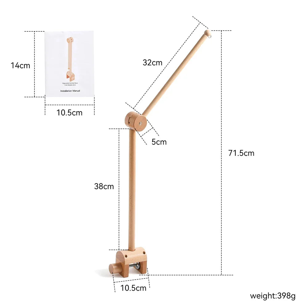 Baby Wooden Bed Bell Bracket Mobile Holder