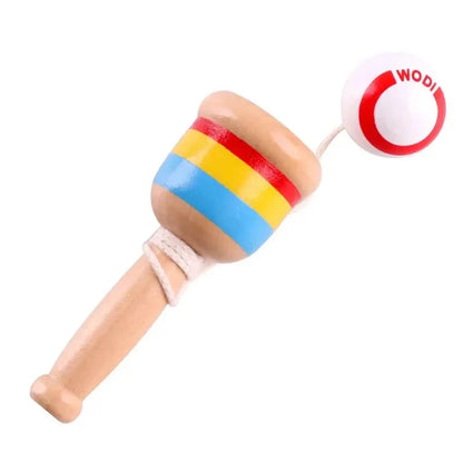 Montessori Wooden Skill Sword Cup Toy – Educational Throw & Catch Game