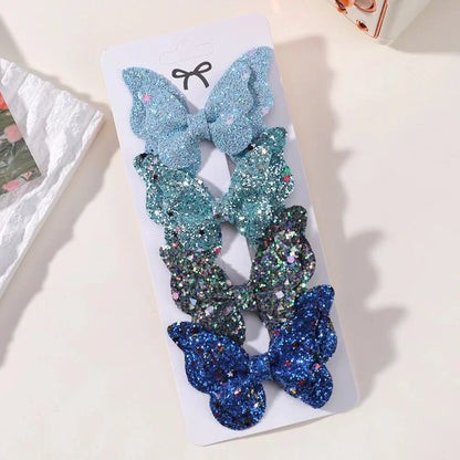 4Pcs Candy Colored Hair Clips for Girls Cute Double-Layered Bows