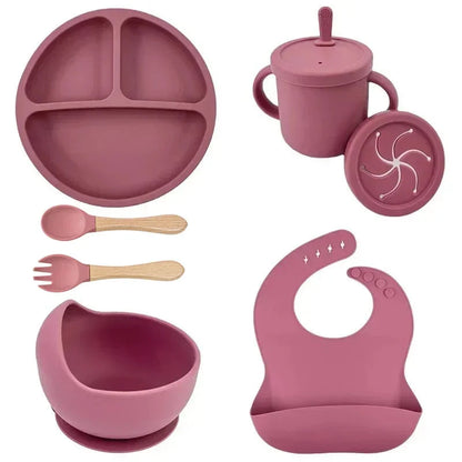 Food Grade Silicone Baby Feeding Dish Set