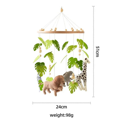 Wooden Baby Rattle Crib Mobile Holder for Newborns