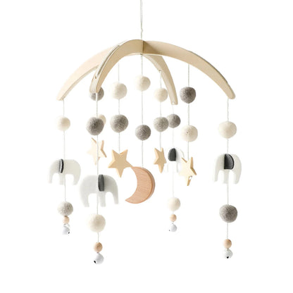 Wooden Baby Rattle Crib Mobile Holder for Newborns