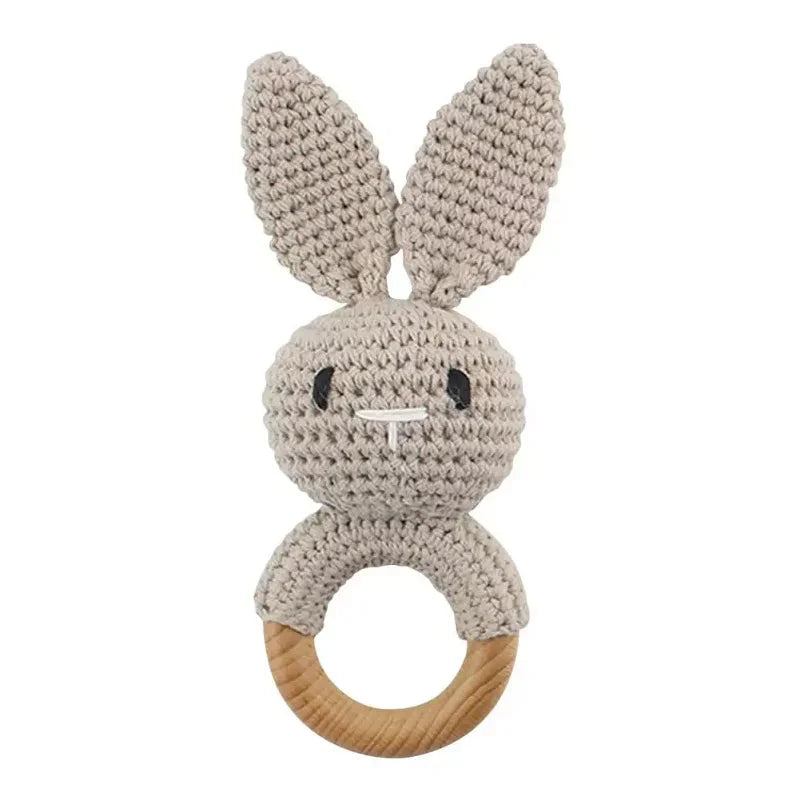 Crochet Animal Rattle Baby Toy Montessori Teether