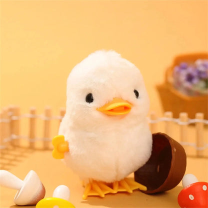 Jumping Chicken Duck Toy, Simulation Plush Jumping Duck Interactive Toy, Small Animal, Birthday Gift