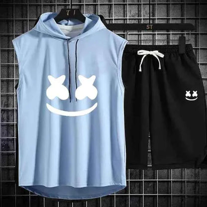 Summer Men's Casual Hooded Tracksuit Set