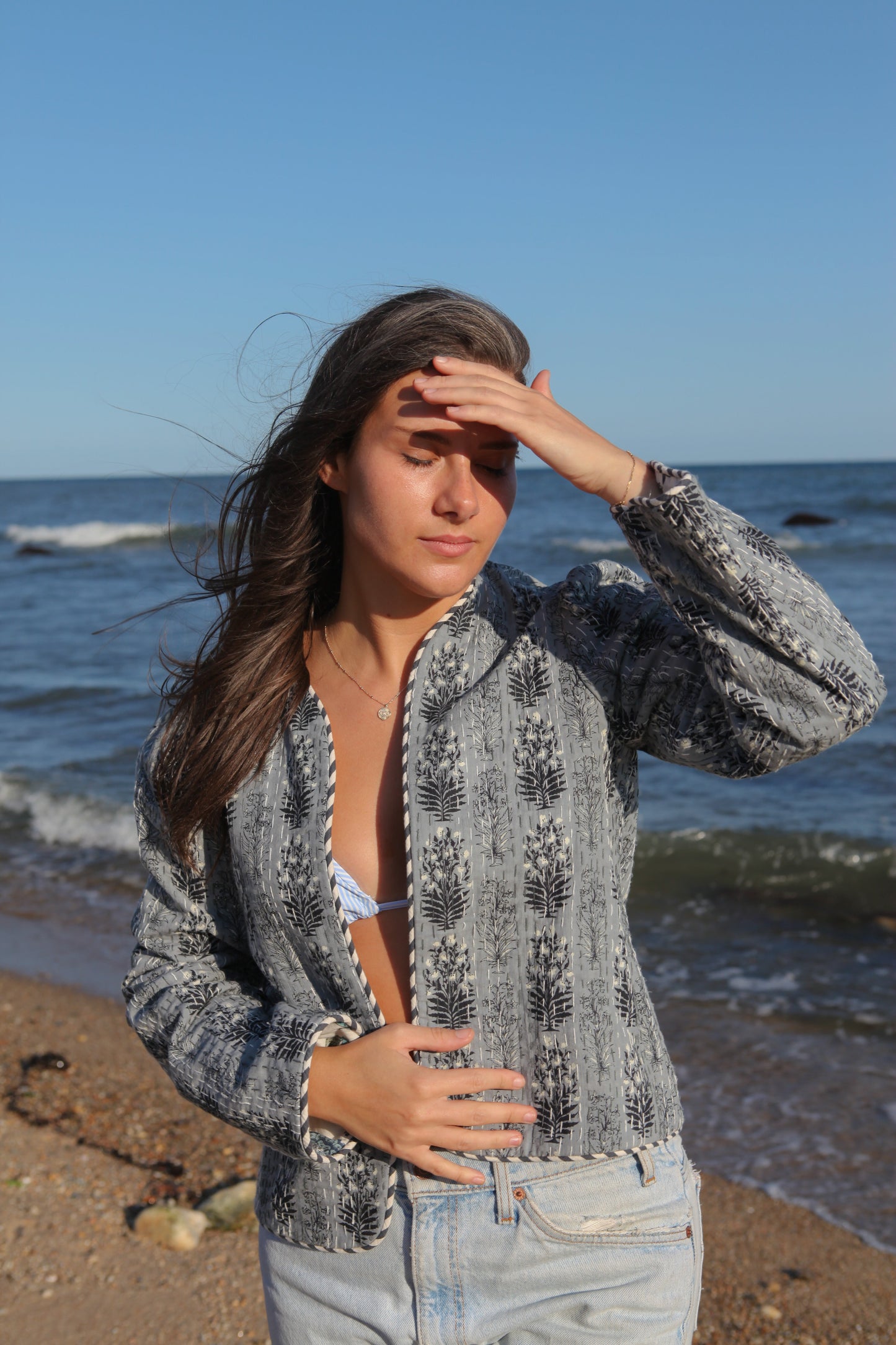 Shylah Jacket in Blue Vine RVRS