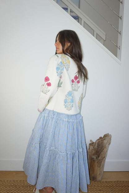 Shylah Quilted Jacket in Mixed Print Floral