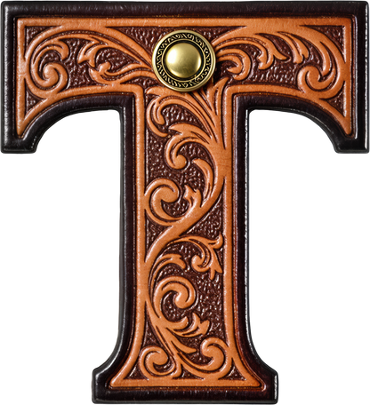 Monogrammed Initial Western Leather Look Saddle Longhorn Cowboy Cowgirl Kitchen Dish Towels Made in America