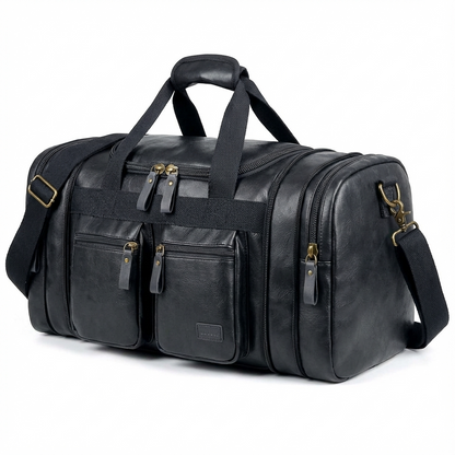 Men's Vegan Leather Duffel Bag – Organized Travel Carry