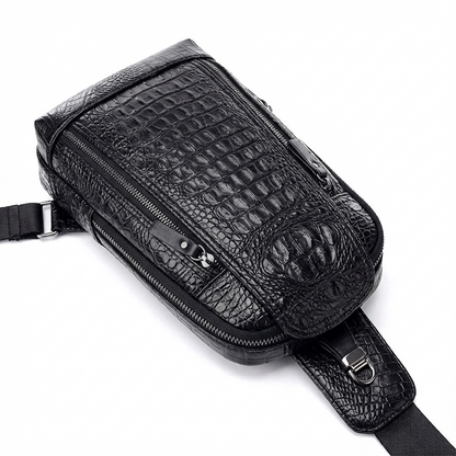 Men's Croc-Embossed Vegan Leather Sling – Refined Daily Carry