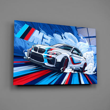 BMW M2 Dance of Speed Glass Wall Art || Designer Collection