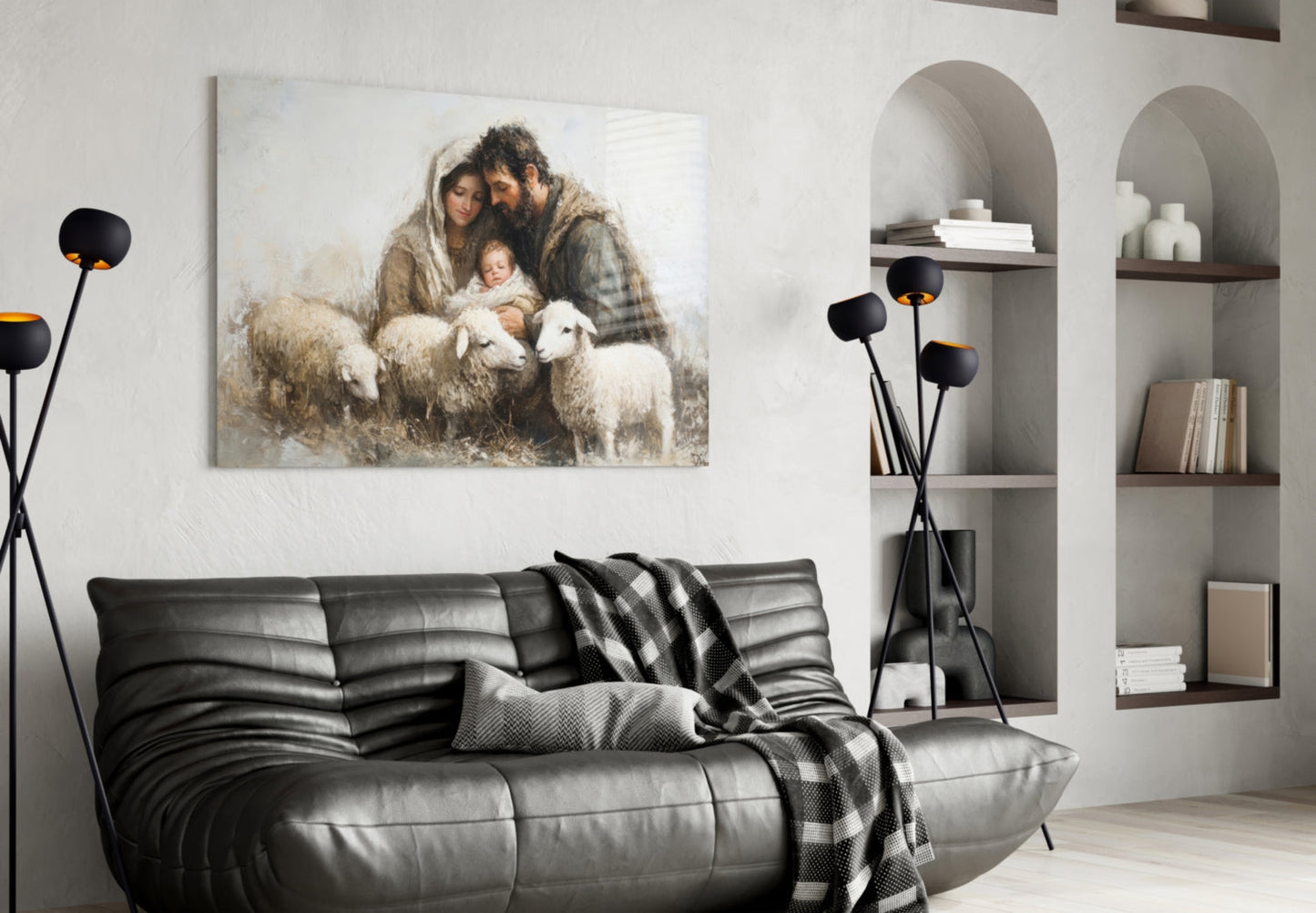 Holy Presence Glass Wall Art || Designer Collection