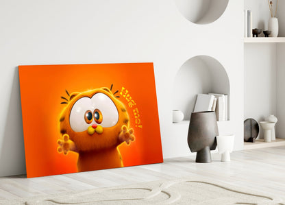 Cute Garfield Glass Wall Art || Designer Collection