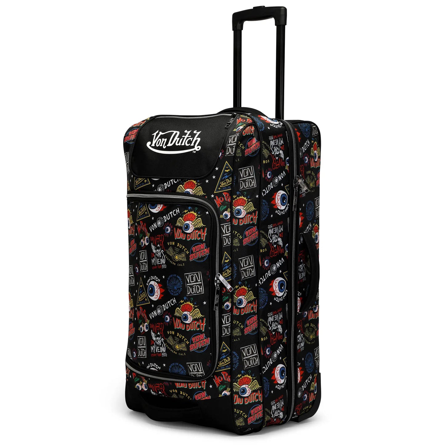 Jax Black 28" Checked Rolling Duffel