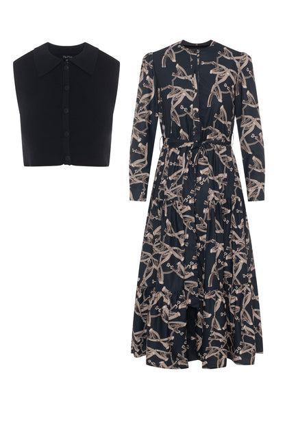 Cropped Midi Dress Set