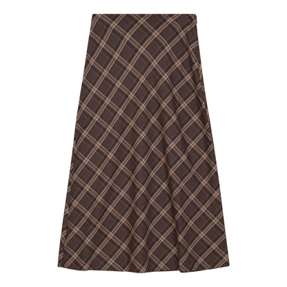 Midi Plaid Skirt