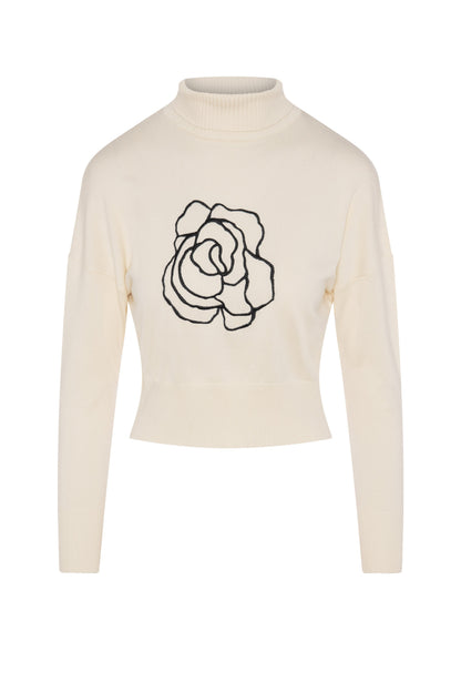 Cropped Knit Turtle Neck