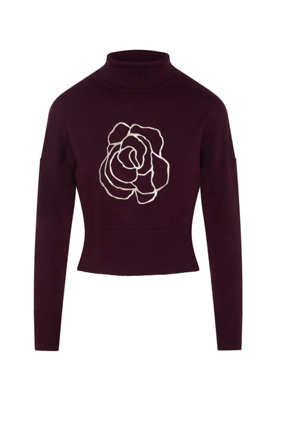Cropped Knit Turtle Neck