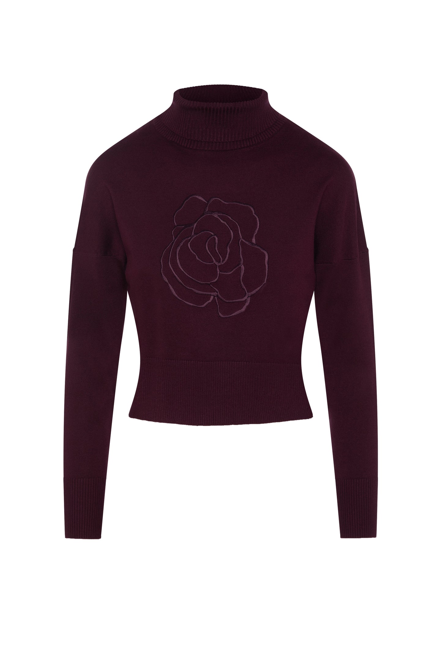 Cropped Knit Turtle Neck