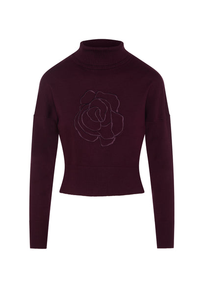 Cropped Knit Turtle Neck