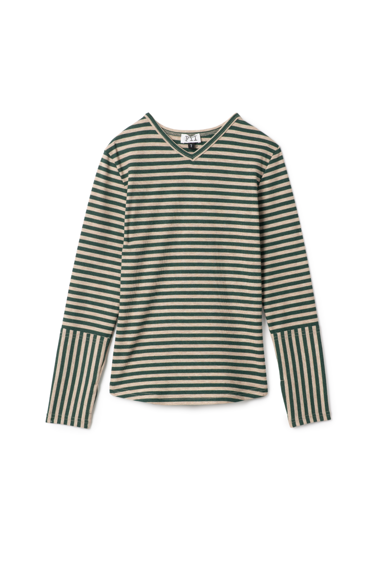 Stripped Vneck Top