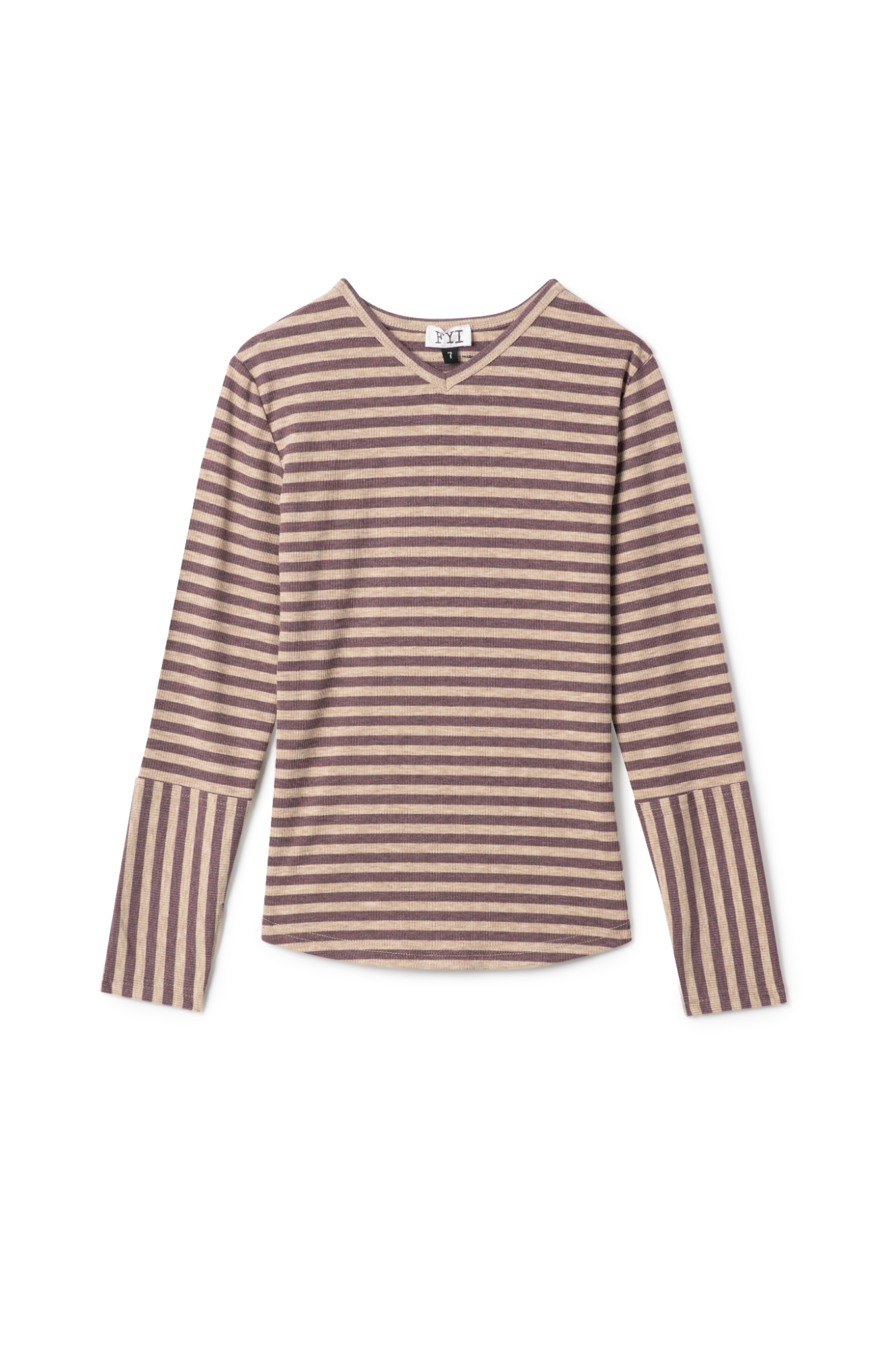 Stripped Vneck Top