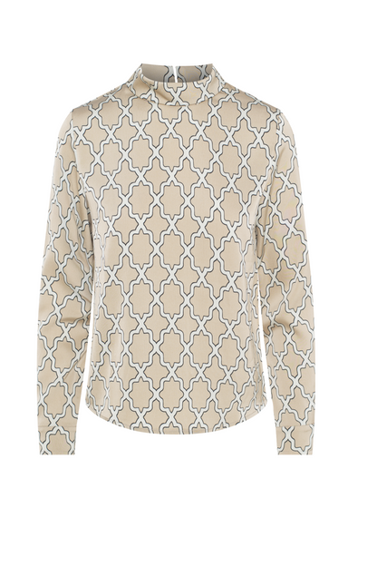 Button Down Printed Blouse