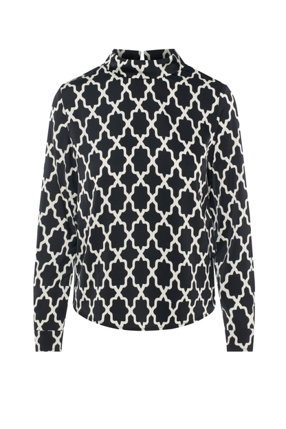 Button Down Printed Blouse