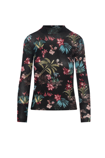 Jaquard Mock Neck Top