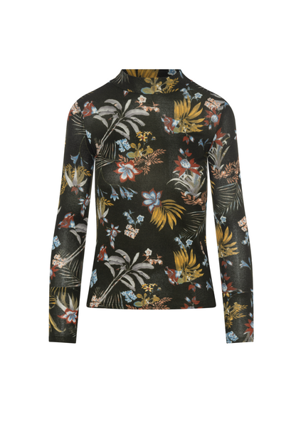 Jaquard Mock Neck Top